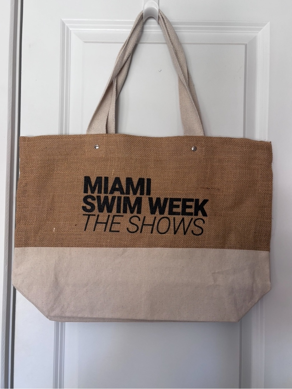 miami swim week canvas tote bag